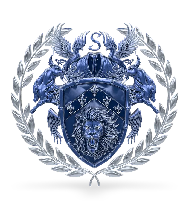 MIT NAGI heraldic crest — drag to rotate