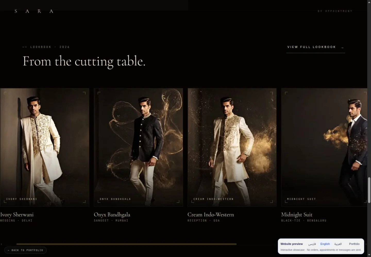 SARA · Bespoke Fashion