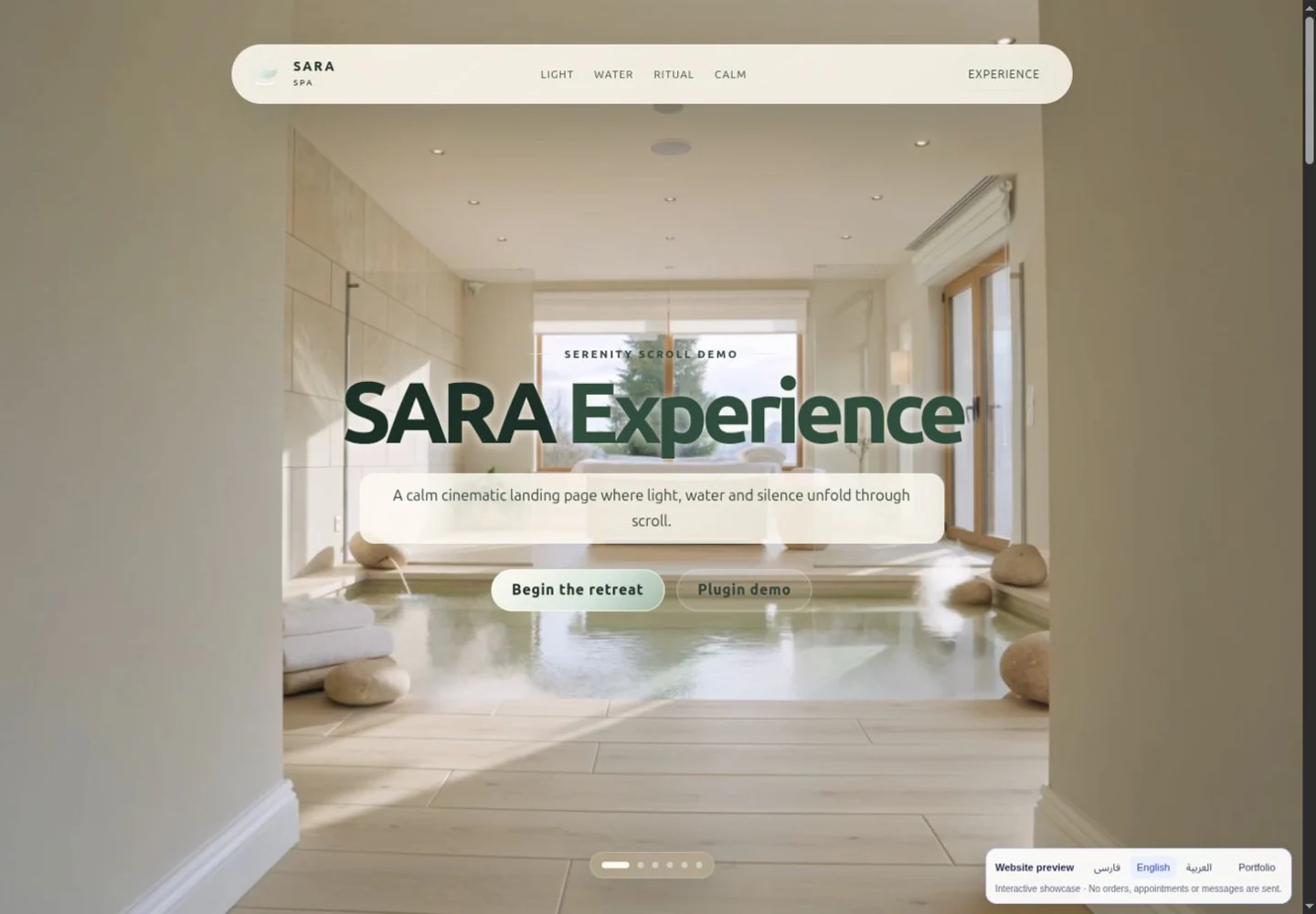 SARA · Spa Experience