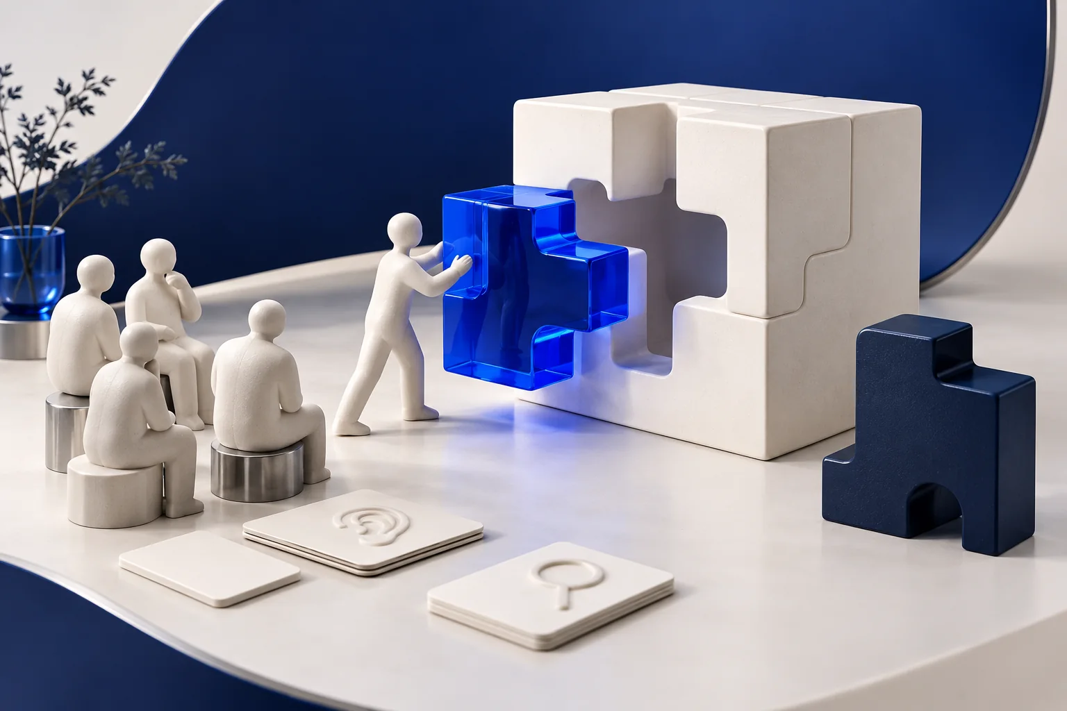 Customer needs connect to a fitting offer through carefully matched model pieces.