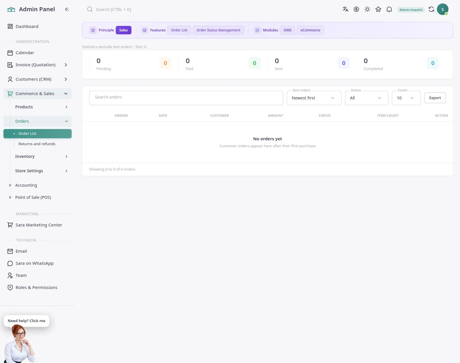 Sara Order Management
